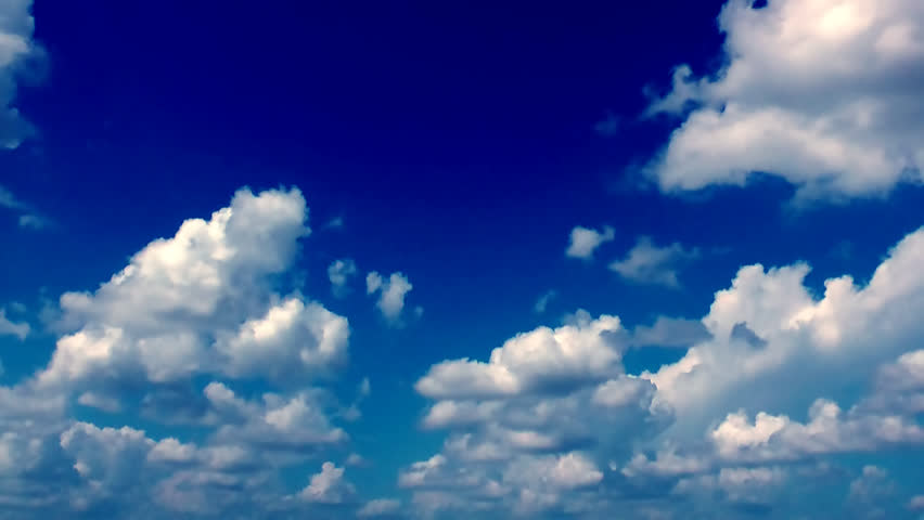 white clouds on blue sky time lapse
