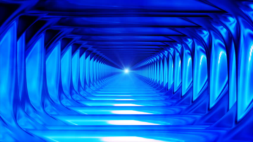 Broadcast Endless Hi-Tech Tunnel, Blue, Industrial, Loopable, 4K
