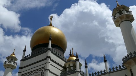 Time lapse from the Masjid Sultan Jawi, Suktan Mosque in Singapore