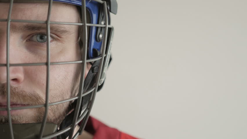 Closeup Portrait Of A Hockey Stock Footage Video 100 Royalty Free Shutterstock