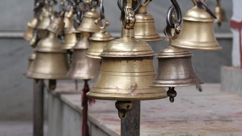 Shaking bells in Hindu temple