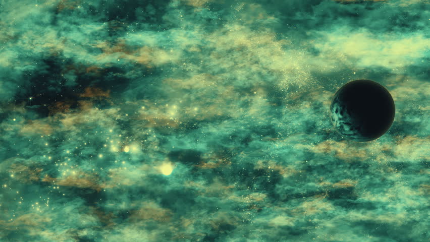 Space 2145: Flying through star fields and gas clouds in deep space (Loop).