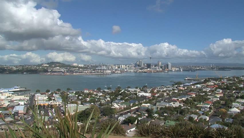 A view of the city skyline circa 2010 in Auckland, New Zeland.