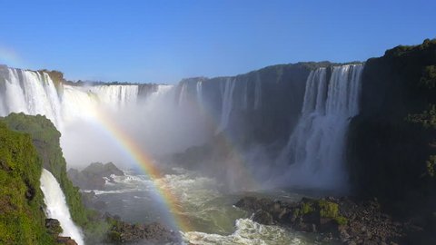 Double rainbow at Iguazu Falls, on the border of Argentina and Brazil.