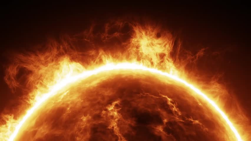 Burning Sun Planet in Space Stock Footage Video (100% Royalty-free ...