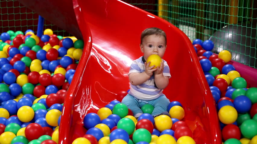 Baby On The Chute With Stock Footage Video 100 Royalty Free Shutterstock
