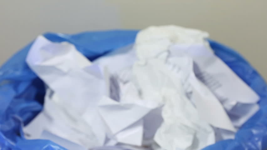 Staff reduction concept - Cutting staff and employee Job Reduction. Dismissal. Office cleaner throw in the debris staff business cards. Crisis management and HR policy. Job loss Royalty-Free Stock Footage #15683569