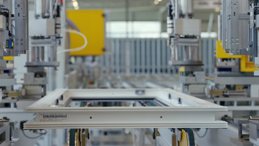 Machine in a production line assembling products VD Le Marais, Switzerland October, 2015
