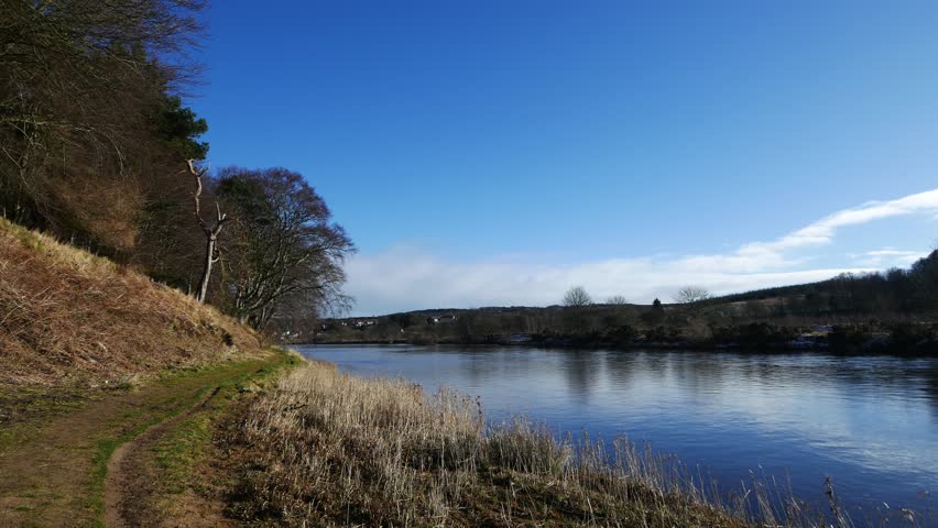 Beautiful River Dee in Early Spring, Aberdeenshire - Aberdeen Scotland
