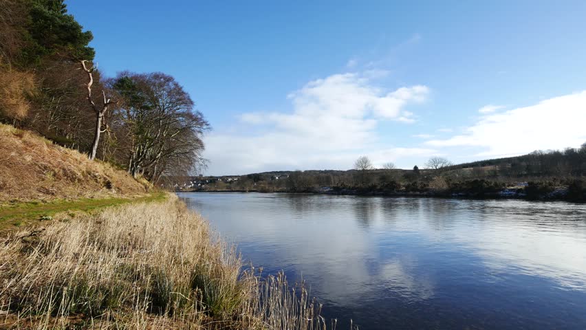 Beautiful River Dee in Early Spring, Aberdeenshire - Aberdeen Scotland
