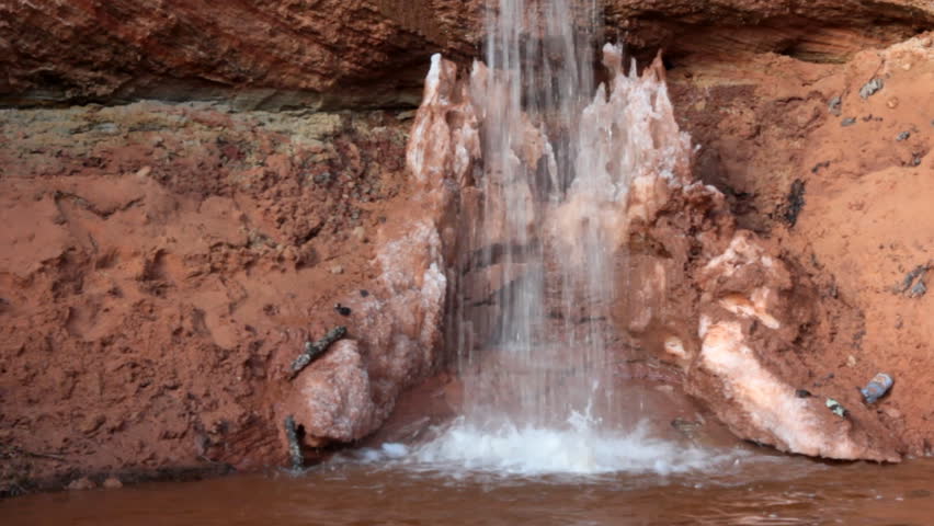 Small waterfall which freezes the ice 2