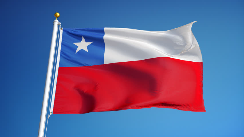 Chile Flag Waving in Slow Stock Footage Video (100% Royalty-free ...