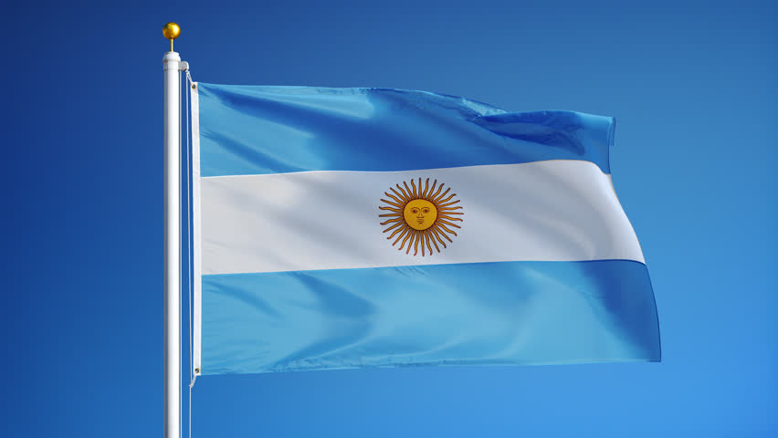 Argentina Flag Waving in Slow Stock Footage Video (100% Royalty ...