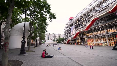 PARIS – MAY 28, 2015: Centre Pompidou in Paris. This is a cultural art center.