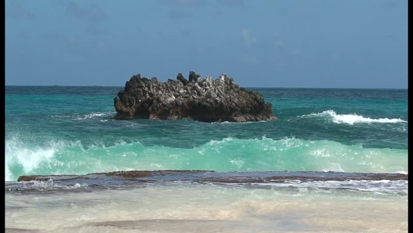 Waves crashing on the beach, Dominican Republic, Caribbean