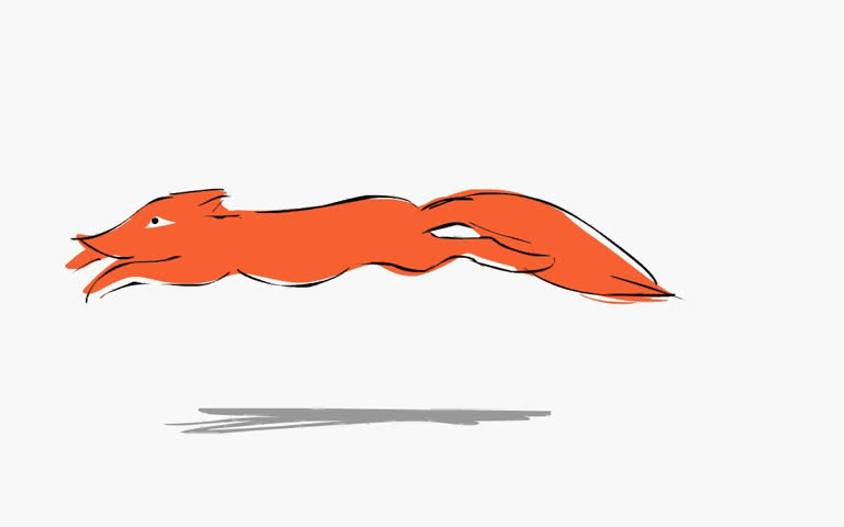 Running Fox (loop Animation) Stock Footage Video (100% Royalty-free