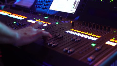 Professional Sound Equipment For the Concert, the Remote to Control the Sound and Light on Stage, Dj, Management Techniques, Leverage on Hardware Buttons, Monitor