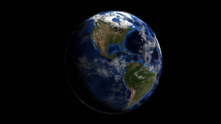 increasing population on Globe showing Americas animation