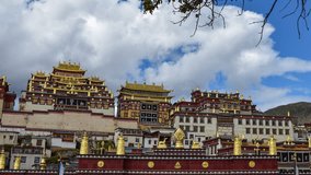 Tibetan Temple Songzanlin Monastery in Shangri-la Town of Yunnan, China