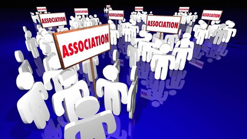 Association Groups People Meeting Club Membership Signs 3d
