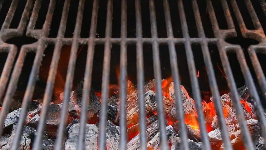 BBQ Grill and glowing coals. You can see more BBQ, grilled food, fire flames in my set Royalty-Free Stock Footage #15793594