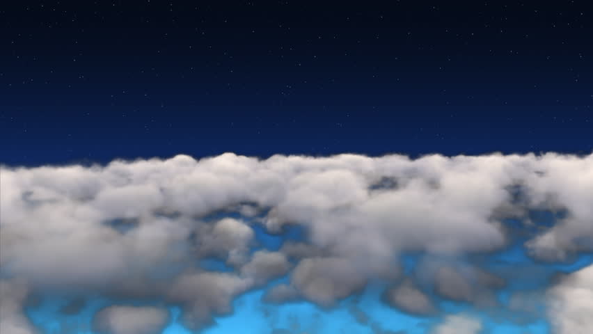 A beautiful time lapse of clouds in a blue sky. 