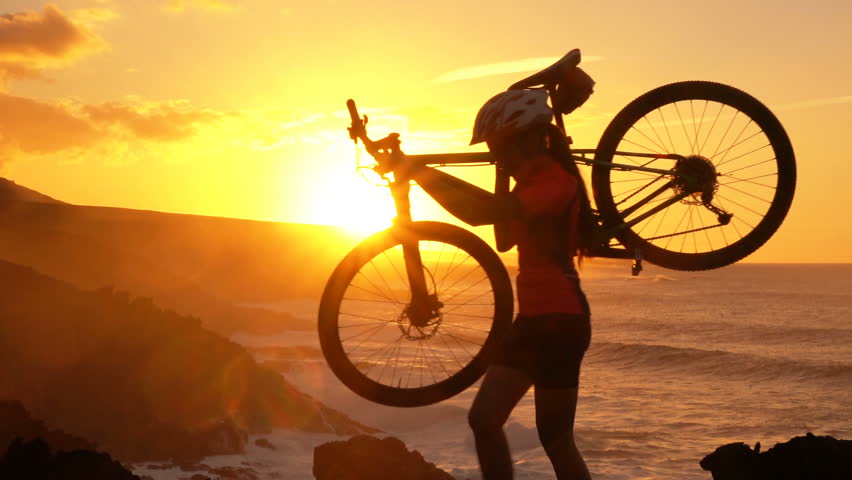 girl on mountain bike