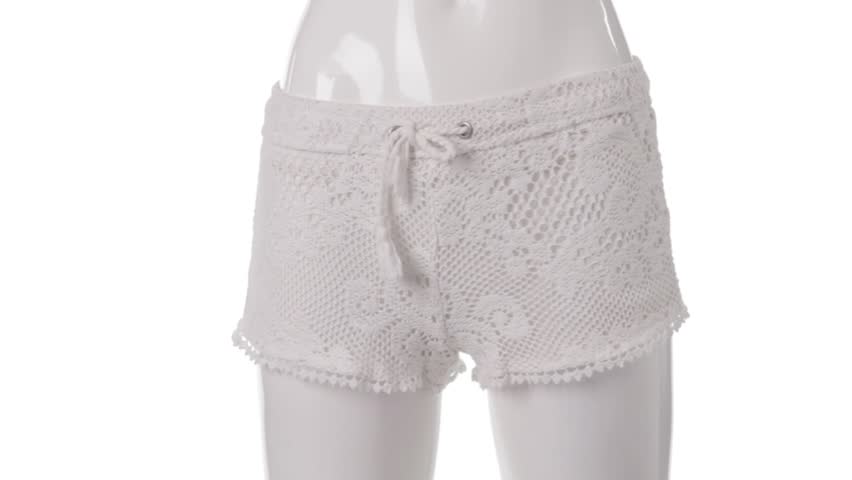 Rotating Mannequin in Lace Shorts. Stock Footage Video (100% Royalty ...