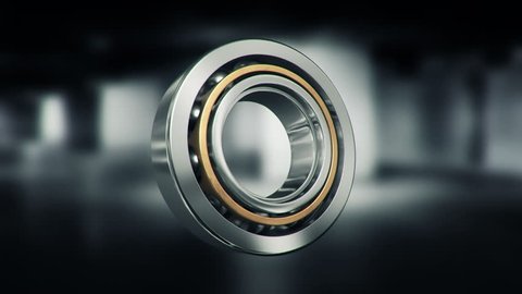 Animation of rotation steel ball bearing. Animation of seamless loop.
