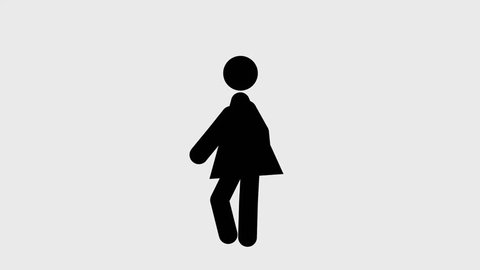 Pictogram Woman Walking の動画素材 ロイヤリティフリー Shutterstock