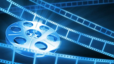 Animated Loopable Rotating Film Reels Black Stock Footage Video (100% ...