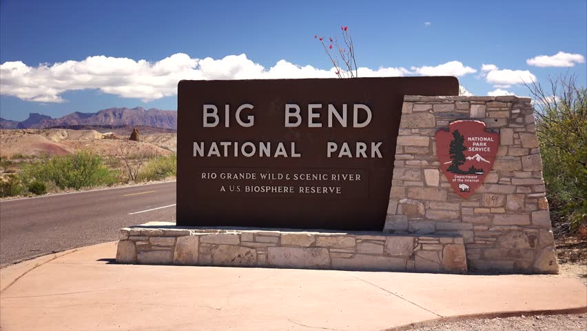 Big Bend National Park Entrance Sign in Texas