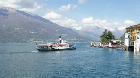 Varenna ( Italy ) 04/10/2016: Lake Como has one efficient service of transportation used by residents and tourists from allover the world to visit the various town on the lake side.
