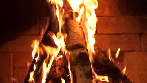 Small Log Fire In Fireplace Stock Footage Video 100 Royalty Free 12688406 Shutterstock