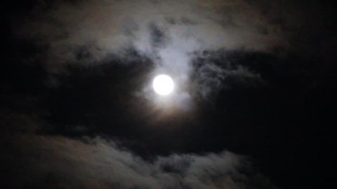 Moon in the cloudy night