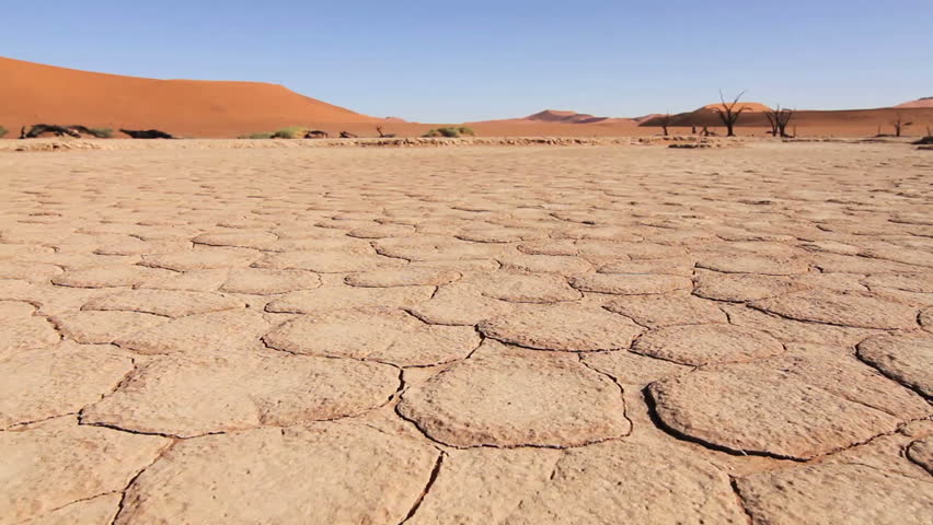 Tracking of Sossusvlei's dried up lake in the Nambian Desert