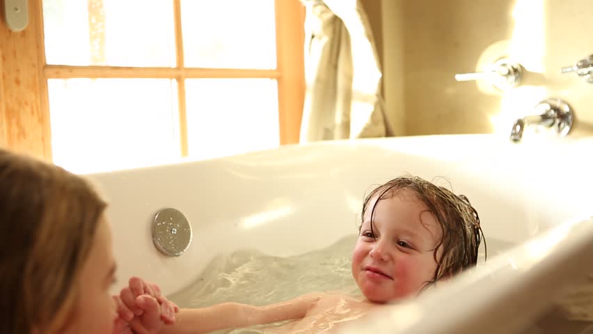 Old Girl 2 Stock Footage, Bathtub For 1 Year Old Baby Girl