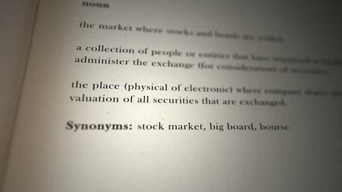Stock Exchange Definitions