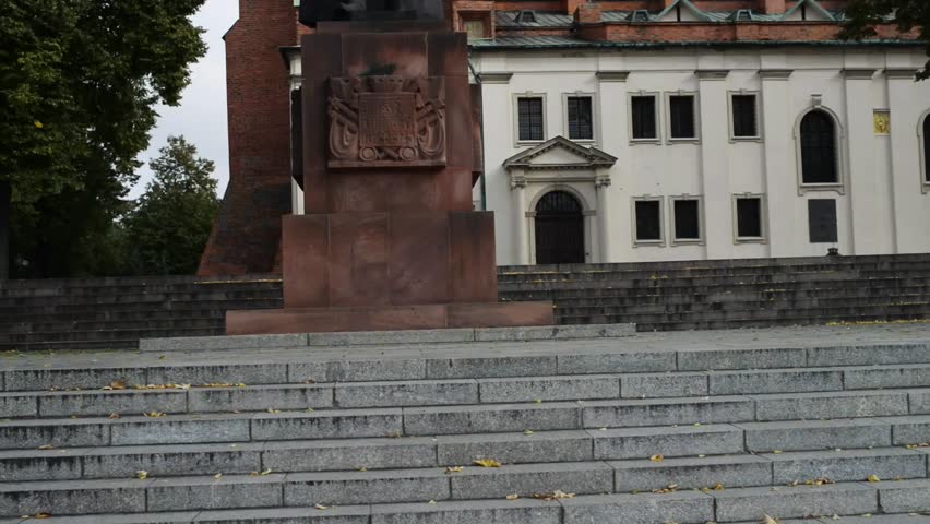 Monument of Boleslaw I the Brave, less often known as Boleslaw I the Great, was Duke of Poland from 992 to 1025, and the first King of Poland in 1025. Gniezno, Poland.