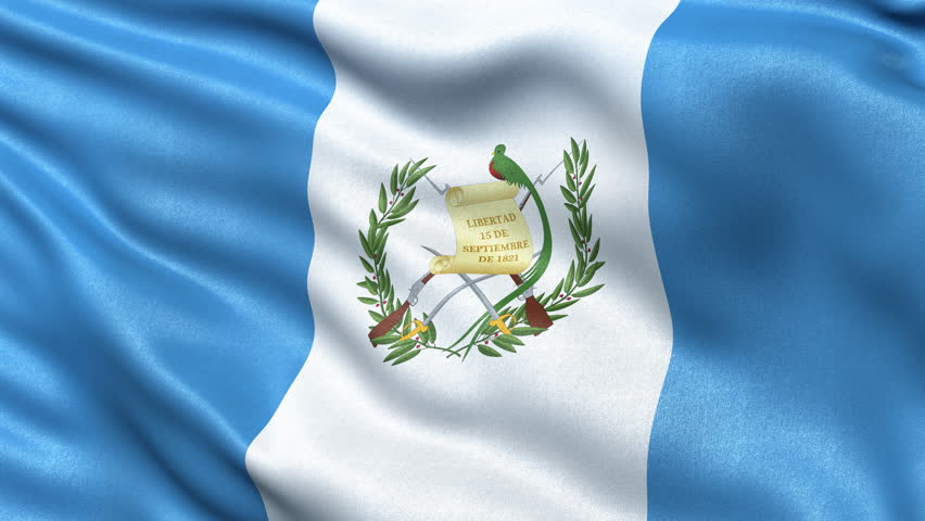 Realistic Flag Of Guatemala Waving Stock-video (100 % Royaltyfri 