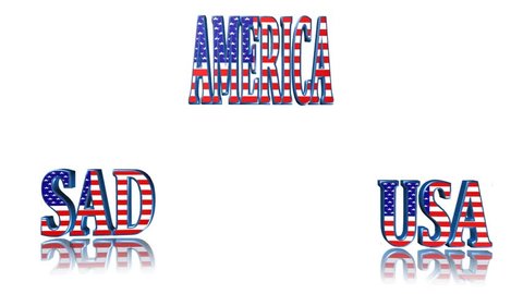 American flag, video animation