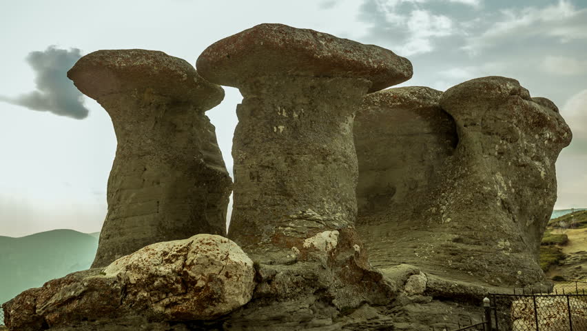 "The old women" monument known as Babele in romanian, is a natural rock formation in the Bucegi Natural Park which is in the Bucegi Mountains of Romania located at altitude 2,216 metres