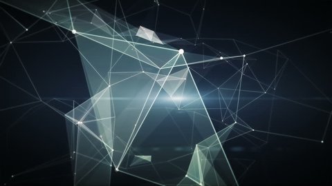 Abstract lowpoly vector network connections from particles and lines.web background