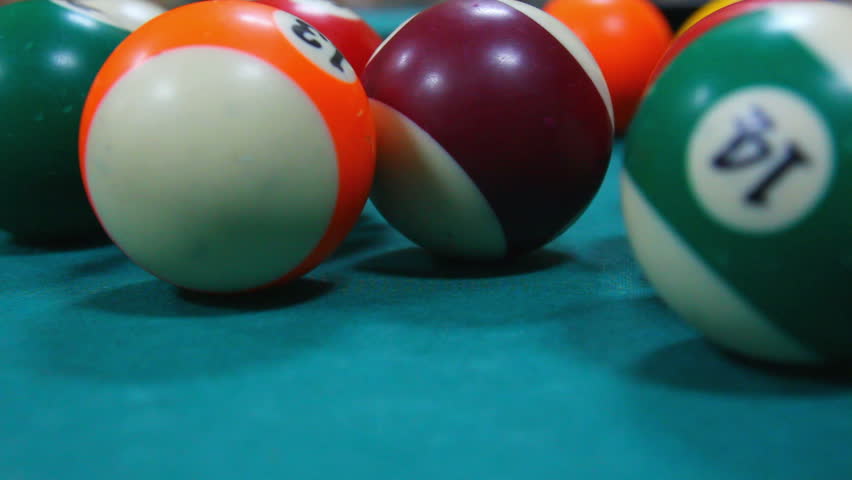 billiard game close-up