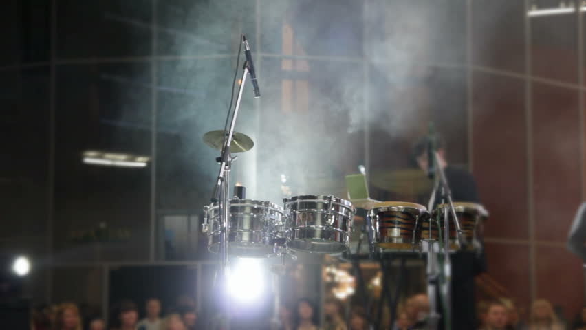 drum set at concert