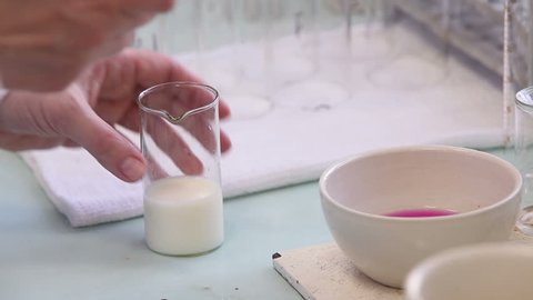 chemical laboratory for testing of milk