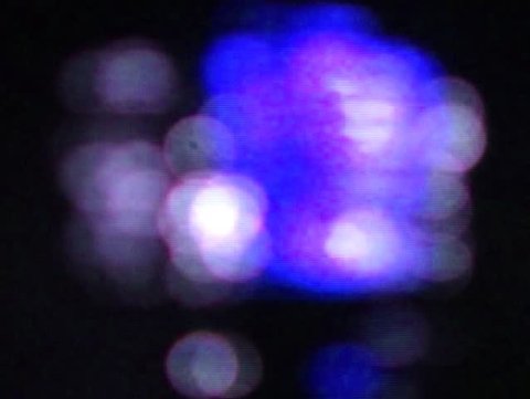 Blue light blur. Black background. INTERLACED PAL