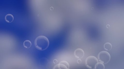 Simulation of moving bubbles in cloudy sky