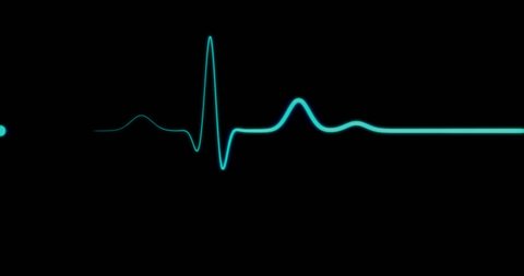 Loopable: EKG Monitor. Blue ECG monitor shows healthy heart beat. Seamless loop. (av23213c)