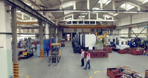 Inside of a factory. Industrial Plant.